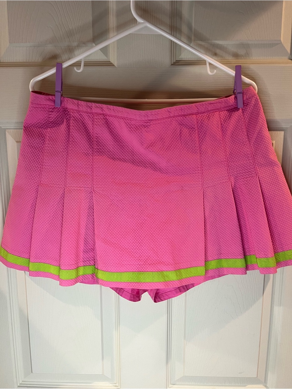 Lilly Pulitzer Hot Pink Skort with Lime Accent
